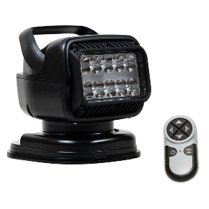 GOLIGHT GT SERIES LED HYBRID PORTABLE LIGHT W/MAGNETIC SHOE MOUNT HANDHELD WIRELESS REMOTE, 12V, BLACK
