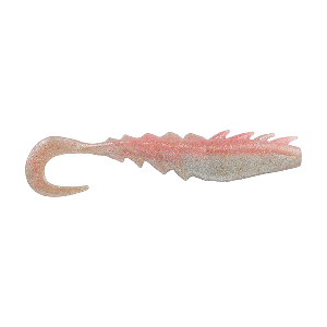 BERKLEY GULP! SALTWATER NEMESIS PRAWN CURL TAIL, 5", FLAMINGO CHROME