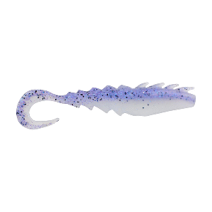 BERKLEY GULP! SALTWATER NEMESIS PRAWN CURL TAIL, 5", VIOLET HAZE FLECK