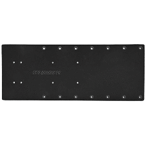 SEA BRACKETS 20" STRAIGHT TROLLING MOTOR PLATE, BLACK