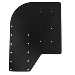 SEA BRACKETS SMALL OFFSET TROLLING MOTOR PLATE, BLACK