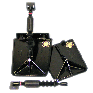 SMART TAB SX COMPOSITE TRIM TABS BY LECTROTAB 9.5" X 10" F/12'-16' BOAT W/40, 80HP, BLACK