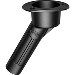 MATE SERIES PLASTIC ROD & CUP HOLDER 30 DEGREE OPEN W/OVAL TOP, BLACK