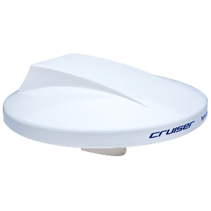 SCOUT CRUISER 10" WHITE TV ANTENNA OMNIDIRECTIONAL W/20M, 75 OHMS, CABLE