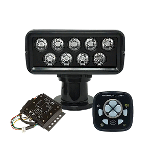 ACR RCL-100 LED BLACK SEARCHLIGHT W/URP-103 WIRED POINT PAD, URC-104 MASTER CONTROLLER