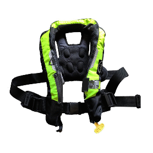 FIRST WATCH AUTO/MANUAL CONVERTIBLE 38G INFLATABLE PFD, HI-VIS YELLOW