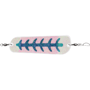 LUHR-JENSEN MONEY ROLL FLASHER, 11", PEARL BLUE SKELETON