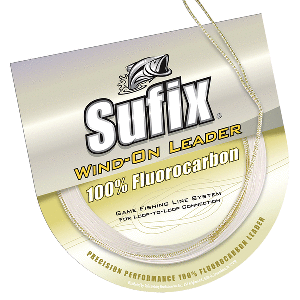 SUFIX WIND-ON 100% CLEAR FLUOROCARBON LEADER, 50LB, 11 YDS