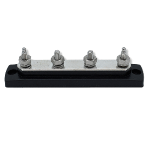 BLUEWATER COMMON STUD BUSBAR 4 GANG, BLACK