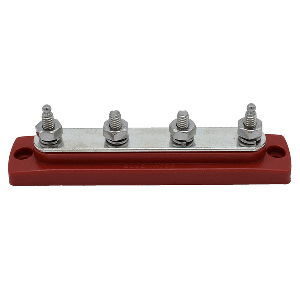 BLUEWATER COMMON STUD BUSBAR 4 GANG, RED