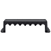 BLUEWATER COVER F/HEAVY DUTY 8 STUD BUSBAR, BLACK