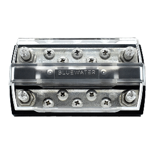 BLUEWATER DUAL BUS 10 POSITION BUSBAR 150 AMP