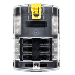 BLUEWATER 6 POSITION FUSE BLOCK ATC W/YELLOW SLIDE