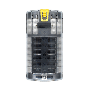 BLUEWATER 12 POSITION FUSE BLOCK ATC W/YELLOW SLIDE