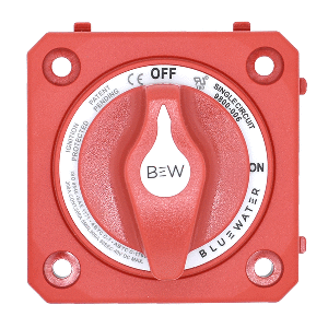 BLUEWATER ON/OFF SWITCH BATTERY SWITCH, PANEL MOUNT, RED