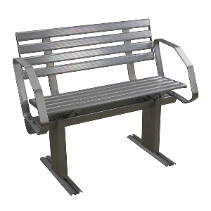 SPRINGFIELD ALUMINUM DOCK BENCH W/ARMS