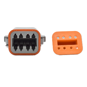 BLUEWATER 8 POSITION FEMALE DEUTSCH CONNECTOR W/WEDGE LOCK