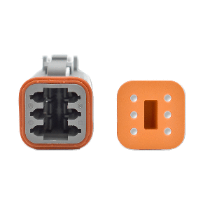 BLUEWATER 6 POSITION FEMALE DEUTSCH CONNECTOR W/WEDGE LOCK