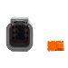BLUEWATER 6 POSITION DTM MALE CONNECTOR W/WEDGE LOCK