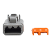 BLUEWATER 3 POSITION DTM FEMALE CONNECTOR W/WEDGE LOCK