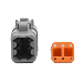 BLUEWATER 6 POSITION DTM FEMALE CONNECTOR W/WEDGE LOCK