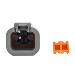 BLUEWATER 4 POSITION DTP MALE CONNECTOR W/WEDGE LOCK
