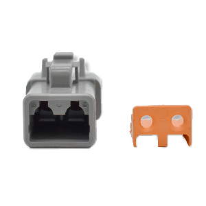 BLUEWATER 2 POSITION DTP FEMALE CONNECTOR W/WEDGE LOCK