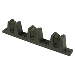 SPRINGFIELD ABS PLASTIC ROD HOLDER, 3 ROD, PAIR W/BUNGEE