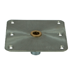 SPRINGFIELD KINGPIN STANDARD SQUARE STEEL BASE W/BRASS, 7"X7"