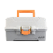 PLANO TWO-TRAY TACKLE BOX, LIGHT GREY/DARK GREY