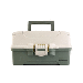 PLANO TWO-TRAY TACKLE BOX, GREEN/TAN