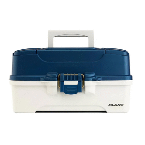 PLANO THREE-TRAY TACKLE BOX, BLUE/WHITE