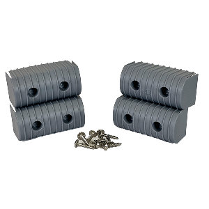 CALIBER BUNKWRAP END CAP 2X4" GREY ACCESSORY KIT W/SS HARDWARE *4-PACK