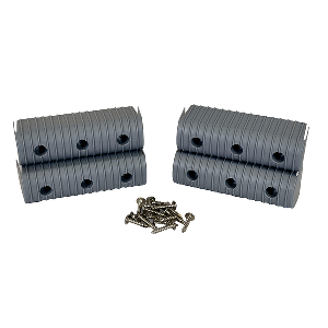 CALIBER BUNKWRAP END CAP 2X6" GREY ACCESSORY KIT W/SS HARDWARE *4-PACK