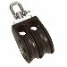 BARTON SIZE 2 35MM PLAIN BEARING PULLEY BLOCK DOUBLE W/SWIVEL