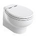 THETFORD SILENCE PLUS 2G W/WOOD POLYESTER SOFT CLOSE SEAT & STANDARD SOLENOID, SHORT, WHITE, 12V