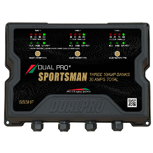 DUAL PRO SPORTSMAN SERIES HF BATTERY CHARTER, 30 AMP, 3 BANK