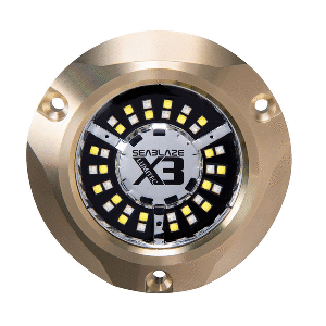 LUMITEC SEABLAZE X3 LED UNDERWATER LIGHT, DUAL COLOR WHITE/BLUE