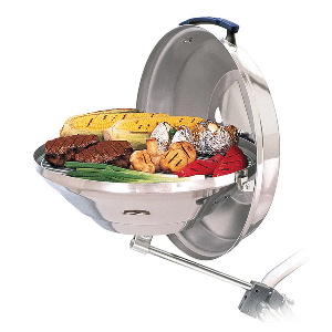 MAGMA MARINE KETTLE CHARCOAL GRILL W/HINGED LID, PARTY SIZE