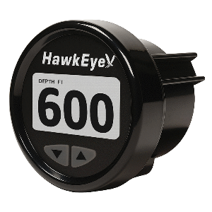 HAWKEYE DEPTHTRAX EDGE IN-DASH DEPTH FINDER, HD COLOR DISPLAY, 600' MAX DEPTH, TM TRANSDUCER