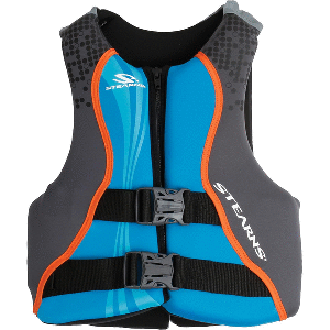STEARNS YOUTH HYDROPRENE LIFE VEST BLUE/GRAY 50-90LBS