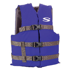 STEARNS ADULT UNIVERSAL POLY LIFE JACKET BLUE