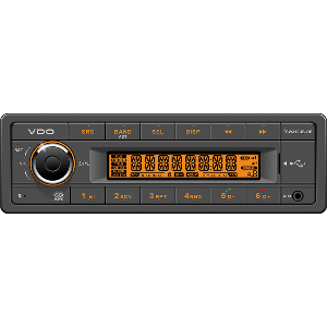 VDO 12V RADIO WITH ORANGE DISPLAY, BT, USB, WEATHERBAND