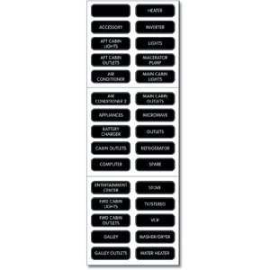 BLUE SEA 8031 AC PANEL BASIC 30 LABEL SET