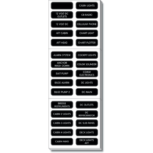 BLUE SEA 8039 DC PANEL EXTENDED 120 LABEL SET