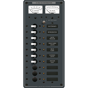 BLUE SEA 8082 DC 10 POSITION TOGGLE BRANCH CIRCUIT BREAKER PANEL