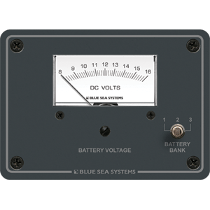 BLUE SEA 8015 DC ANALOG VOLTMETER W/PANEL