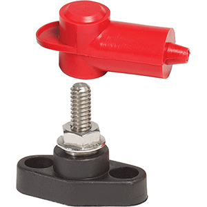 BLUE SEA 2011 POWERPOST MINI HIGH AMPERAGE CABLE CONNECTOR, 1/4" STUD