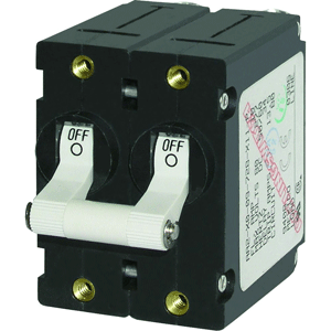 BLUE SEA 7235 A-SERIES DOUBLE POLE TOGGLE, 15AMP, WHITE