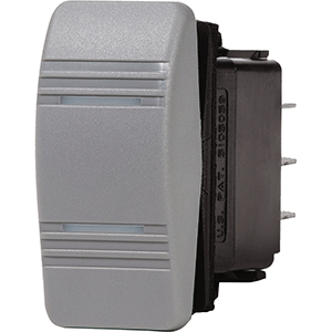 BLUE SEA 8232 WATER RESISTANT CONTURA III SWITCH, ON-OFF-ON, GREY